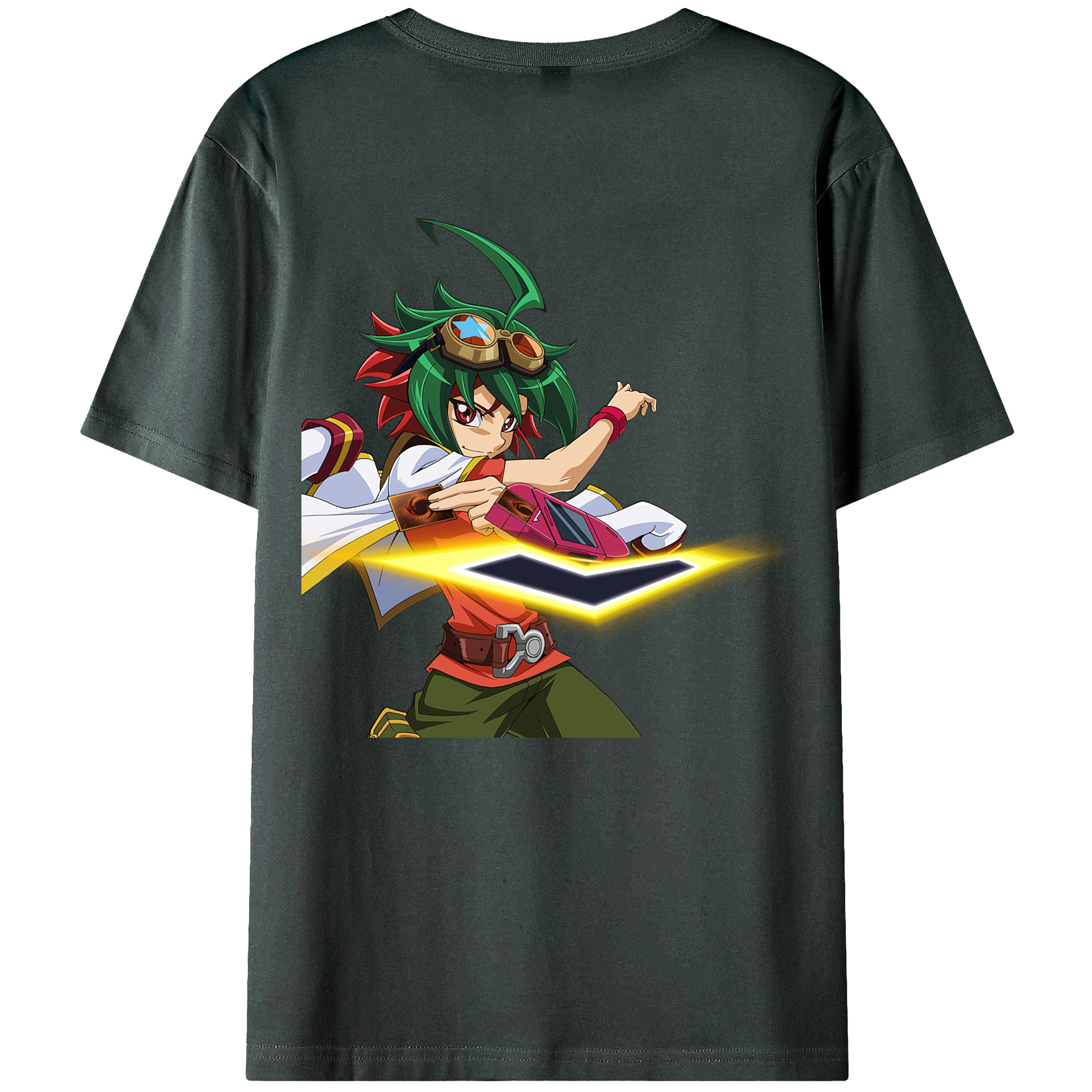 （画像用） 遊☆戯☆王 Yu-Gi-Oh! 綿100％ メンズ半袖Tシャツ（バックプリント） 通気性
